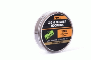 Vlasec Zig Floater Hooklink Trans Khaki 0,30mm 15lb